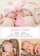 Pink and White Simple Twins Photo Birth Announcements Image 3 of 3